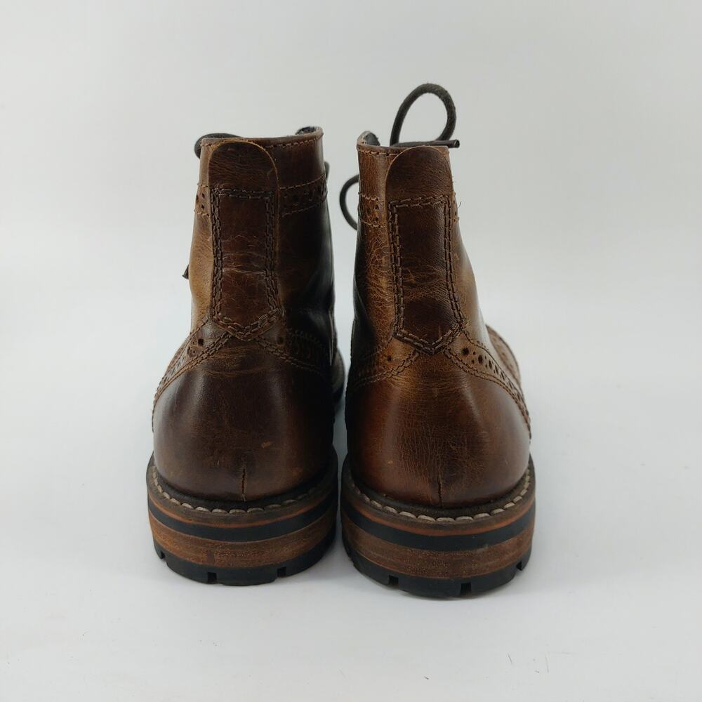 Crevo Speakeasy Memory Chestnut Lace Up Leather Boots Sz 11 - Picture 8 of 12